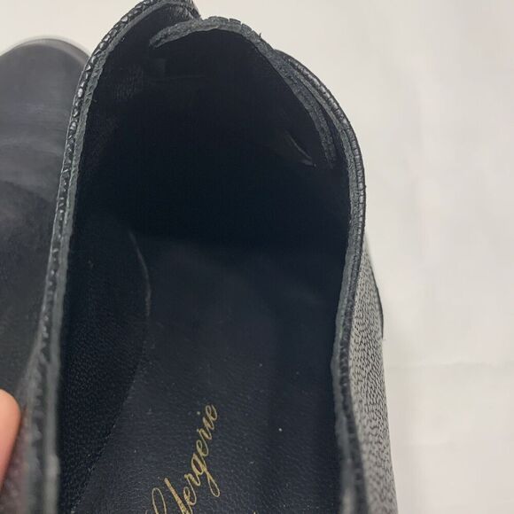 ROBERT CLERGERIE Women’s Black Slip on Leather Loafer Shoe 36.5 Made In France - Picture 15 of 16